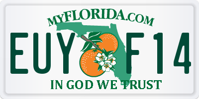 FL license plate EUYF14
