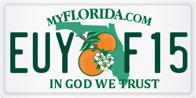 FL license plate EUYF15