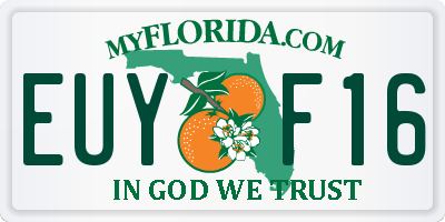FL license plate EUYF16