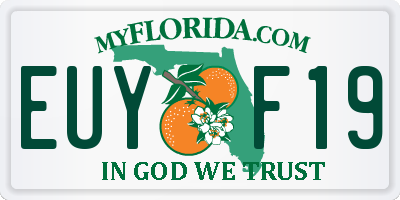 FL license plate EUYF19