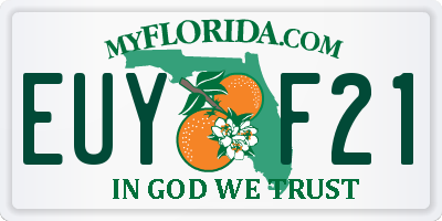 FL license plate EUYF21