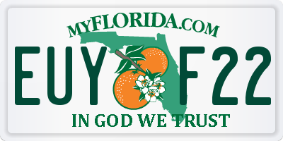 FL license plate EUYF22