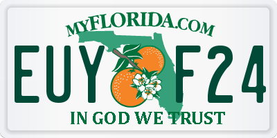 FL license plate EUYF24