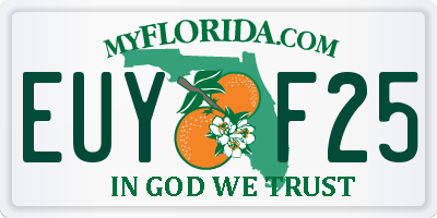 FL license plate EUYF25