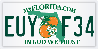 FL license plate EUYF34