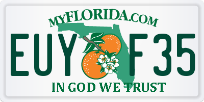 FL license plate EUYF35