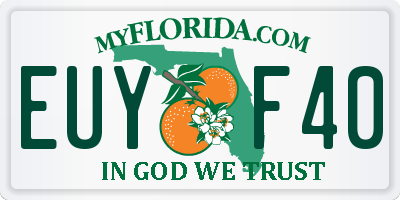 FL license plate EUYF40