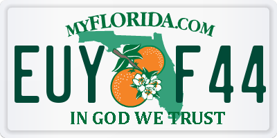 FL license plate EUYF44