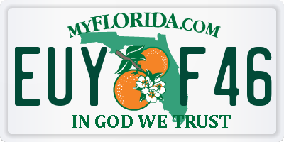 FL license plate EUYF46