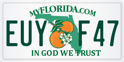 FL license plate EUYF47