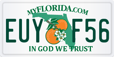 FL license plate EUYF56