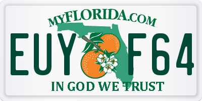 FL license plate EUYF64