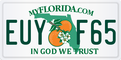 FL license plate EUYF65
