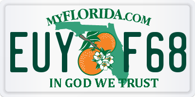 FL license plate EUYF68