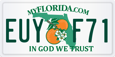 FL license plate EUYF71