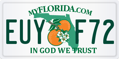 FL license plate EUYF72
