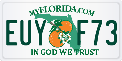 FL license plate EUYF73