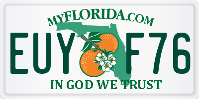 FL license plate EUYF76