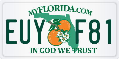 FL license plate EUYF81