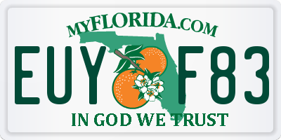 FL license plate EUYF83