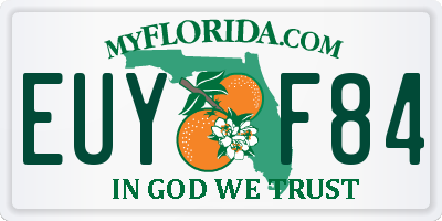 FL license plate EUYF84