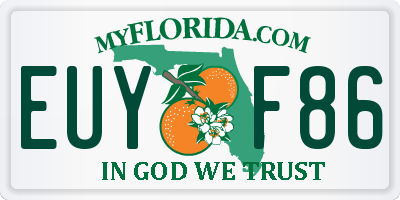 FL license plate EUYF86