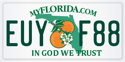 FL license plate EUYF88