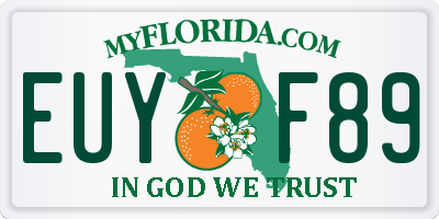 FL license plate EUYF89