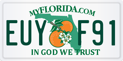 FL license plate EUYF91