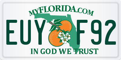 FL license plate EUYF92