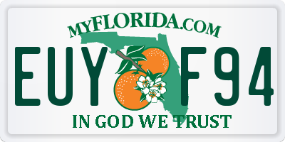 FL license plate EUYF94