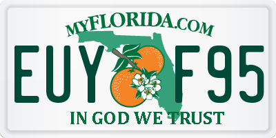 FL license plate EUYF95