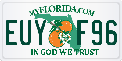 FL license plate EUYF96