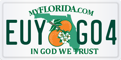 FL license plate EUYG04