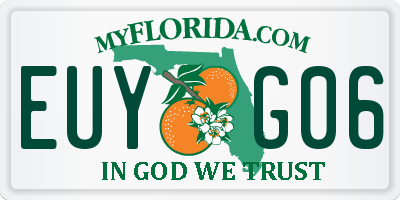 FL license plate EUYG06