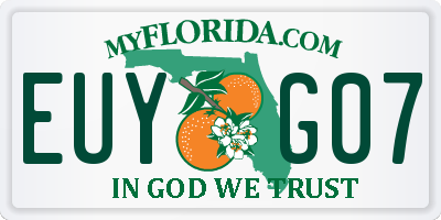 FL license plate EUYG07