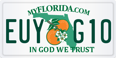 FL license plate EUYG10