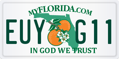 FL license plate EUYG11