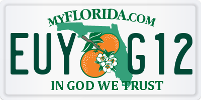 FL license plate EUYG12