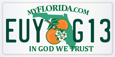 FL license plate EUYG13