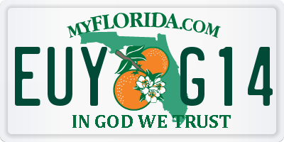 FL license plate EUYG14