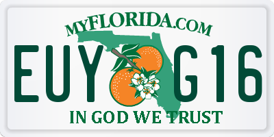 FL license plate EUYG16
