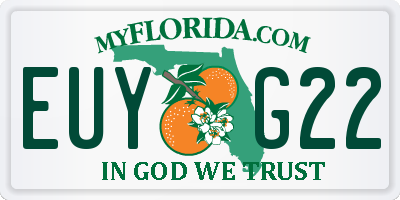FL license plate EUYG22