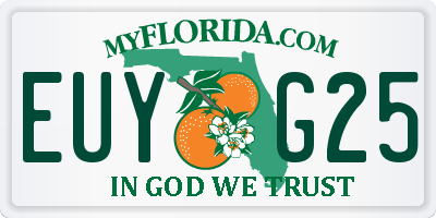 FL license plate EUYG25