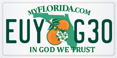 FL license plate EUYG30