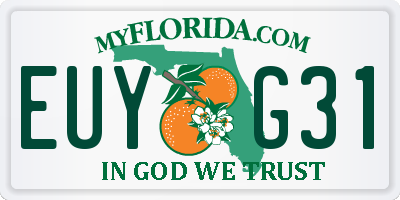 FL license plate EUYG31