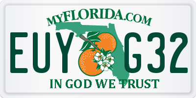 FL license plate EUYG32