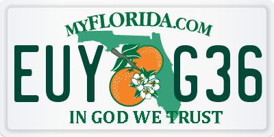 FL license plate EUYG36
