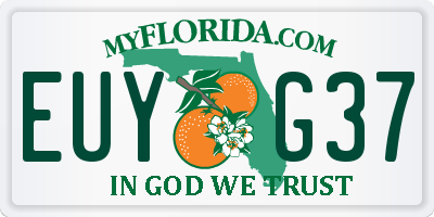 FL license plate EUYG37