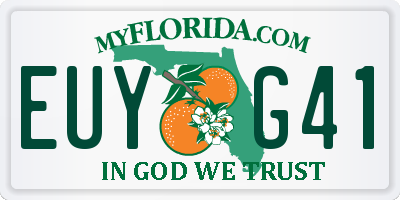 FL license plate EUYG41